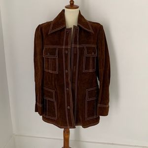 Brown Suede Trench Coat